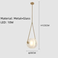 suspension en verre 	té art déco lampe métal