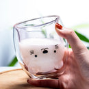 Tasse verre double paroi motif animaux 250ml