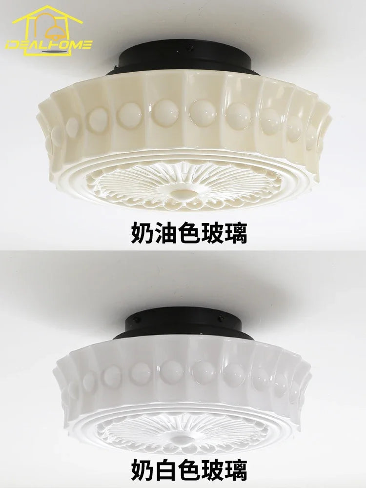 plafonnier rétro médiéval en verre décoratif pour intérieur élégant - vue 6 sur 9