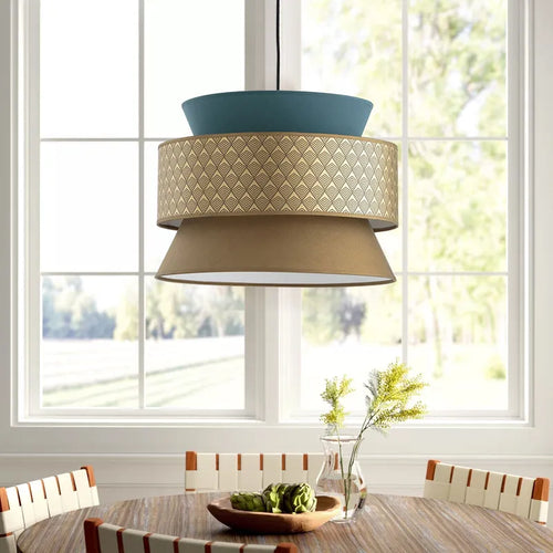 Lustre de style japonais moderne Simple personnalité créative salle à manger chambre étude tissu Art lampes suspendues - vue 5 sur 9