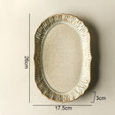 Assiettes plates ceramique relief retro style restaurant