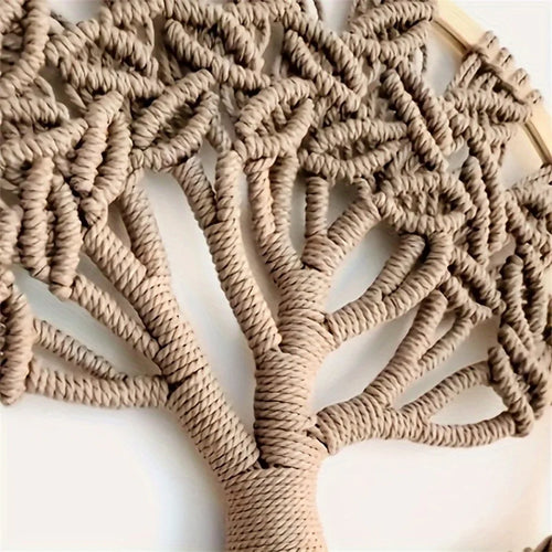 Tree of Life Macrame Wall Hanging Handmade Woven Boho Home Wall Decor for Bedroom Nursery Apartment Dorm Decoration,Gift Girl - vue 4 sur 6