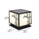 Vintage square waterproof outdoor post lamp for garden and terrace