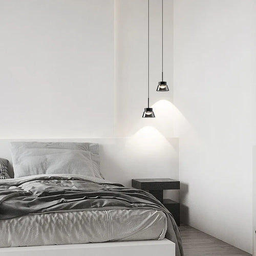 Minimalist nordic designer glass LED pendant light - vue 3 sur 8