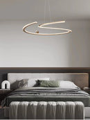 Minimalist circular ring pendant light in modern Nordic design