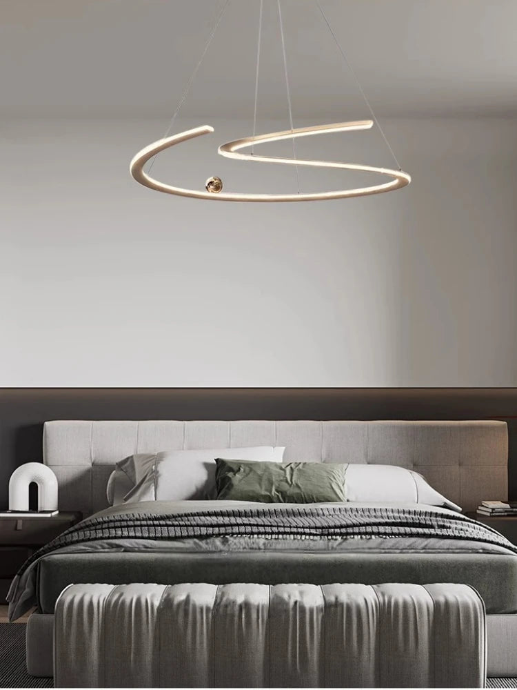 suspension minimaliste italienne à ligne irrégulière pour intérieur moderne - vue 3 sur 9