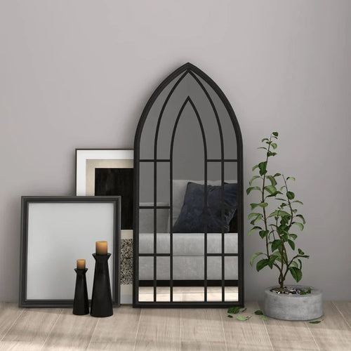Black mirror 100x45 cm iron for indoor use, home decoration wall decal living room decoration - vue 2 sur 7