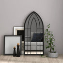 Black mirror 100x45 cm iron for indoor use, home decoration wall decal living room decoration
