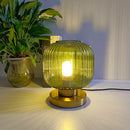 Lampes de table en verre de citrouille nordique étude chambre chevet décor lampe de bureau salon moderne blanc bleu ambre gris fumé Lumi