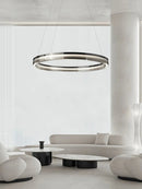 Minimalist style glass circular chandelier for interior decoration