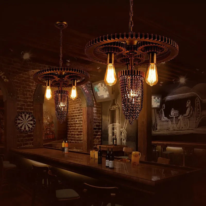 Vintage Style industriel fer Art plomberie suspension lampe Restaurant café Bar Table équipement créatif suspension lumières soutien-gorge
