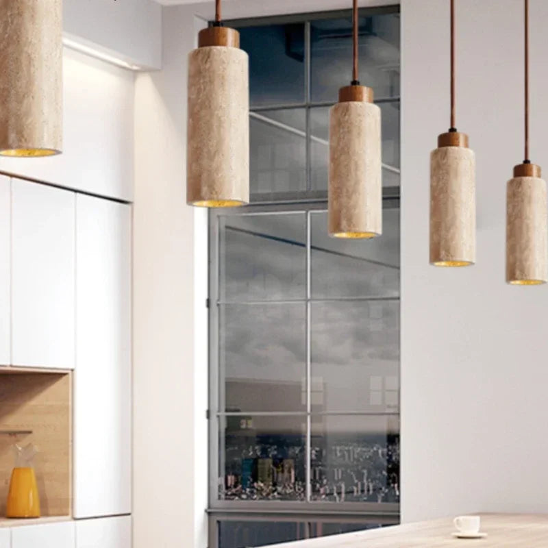 suspension en pierre lumineuse pour décoration intérieure moderne - vue 4 sur 8