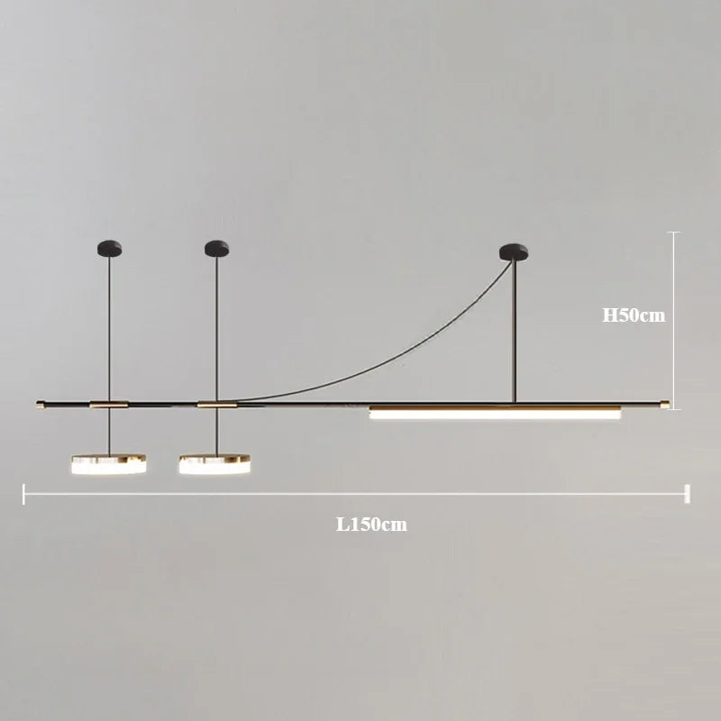 Modern minimalist nordic chandelier for interior decor - vue 14 sur 16