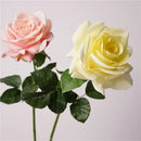 Realistic decorative white artificial roses for weddings