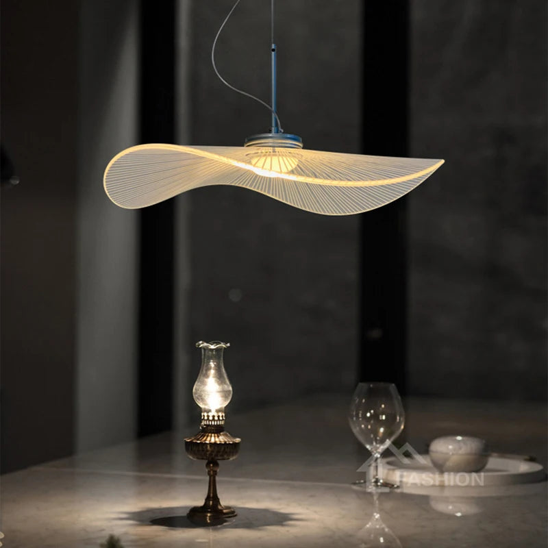 lustre led moderne suspendu lotus classique restaurant - vue 3 sur 13