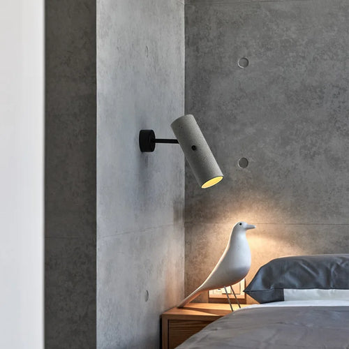 applique murale rétro en ciment rotatif avec lampes led pivotantes