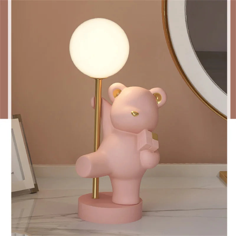 Lampe de Table en forme de lapin rose nordique - vue 15 sur 16