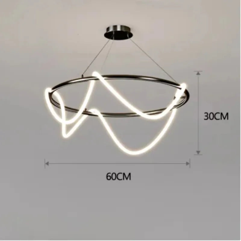 lustre design nordique à led intensité variable pour intérieur - vue 20 sur 25