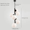 Minimalist Nordic decorative iron and glass ceiling light