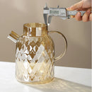 Bouilloire en verre avec filtre et couvercle bambou