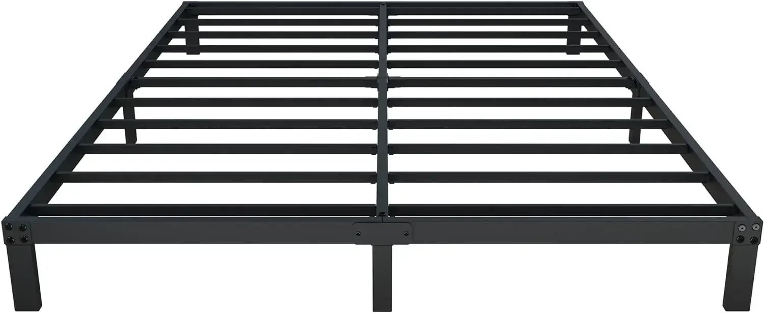 8 inch California King Size Bed Frame, No Spring, No Noise, Easy to Assemble, Black, Heavy Duty Metal Platform Bed Frame