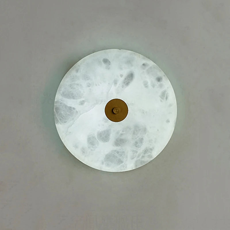 applique ronde en marbre rétro-éclairage pour hôtel - vue 5 sur 9