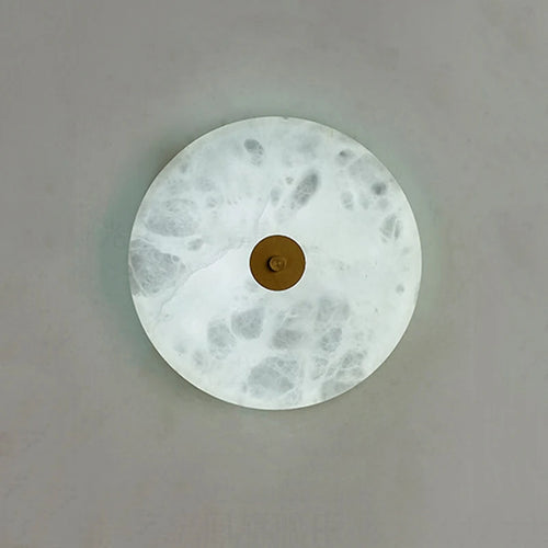 applique murale led ronde en marbre rétro-éclairage décoratif pour restaurant et hôtel