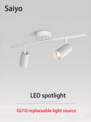 projecteur led 	gu10 sur rail en aluminium angle réglable