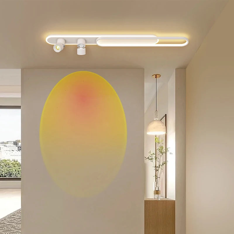 plafonnier mural moderne minimaliste pour balcon long - vue 4 sur 14