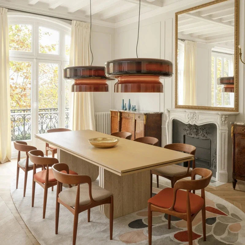 lustre design espagnol en verre pour intérieur moderne