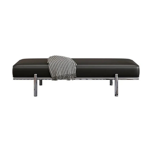 Stainless Steel Shoe Changing Bench, Long Stool, Italian Minimalist Leather, Bed-End Seat, Light, Luxury - vue 7 sur 42