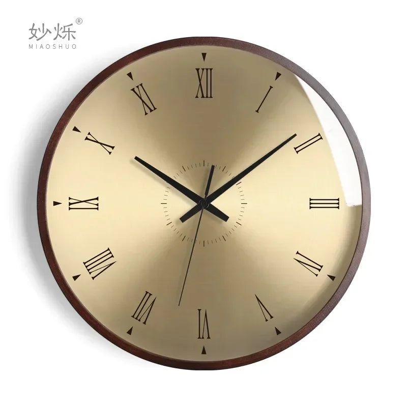 horloge murale design moderne en bois luxe silencieuse décorative idées cadeaux - vue 15 sur 14