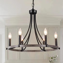 Amérique Fer Forgé Lustre En Cristal Plafonnier E14 LED Bougies Éclairage 5 Têtes Luminaire Intérieur Salon Chambre