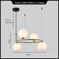 Minimalist white glass chandelier for modern interior decor
