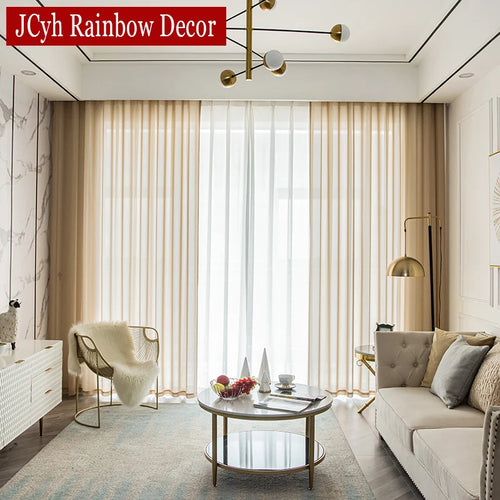 Voilage moderne en tulle leger pour salon chambre - vue 6 sur 7