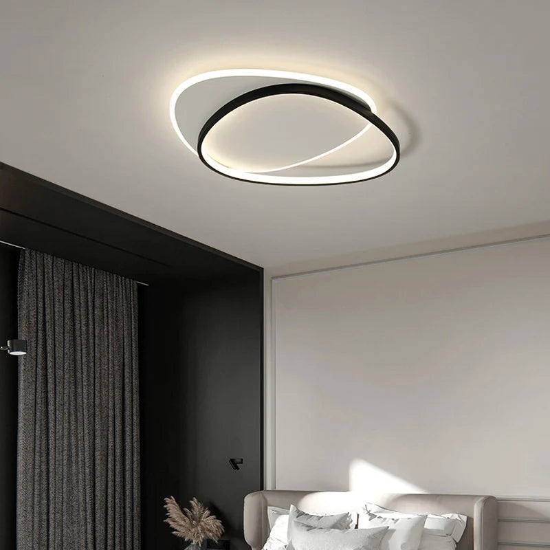 Minimalist nordic square recessed geometric LED ceiling light - vue 6 sur 20