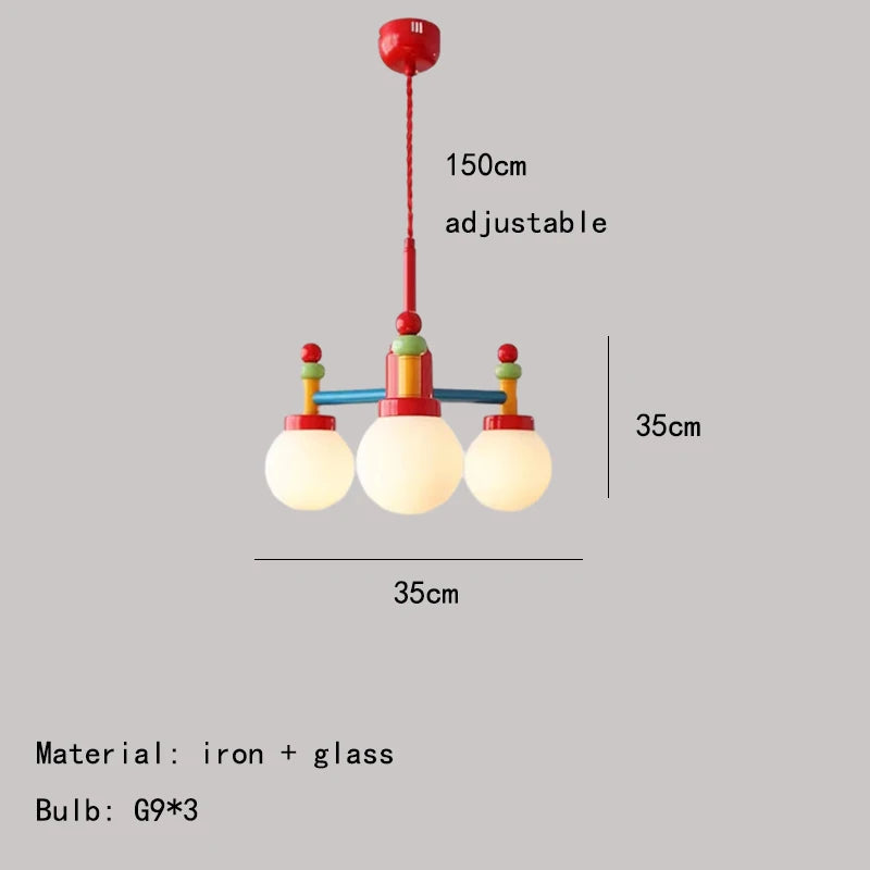 colorful glass suspension for a trendy decoration