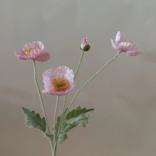 fausses fleurs de pavot en soie pour décorations de mariage et fêtes