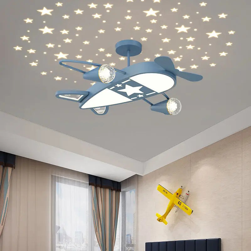 plafonnier ciel étoilé avion pour chambre d'enfant créatif - vue 4 sur 10
