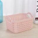 panier de rangement portable en rotin et plastique pour divers articles