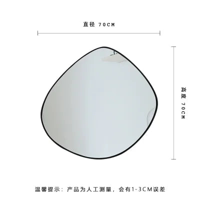 Bathroom mirror, makeup mirror, wall mounted irregular shaped bathroom, irregular water droplet mirror, entrance decoration, hou