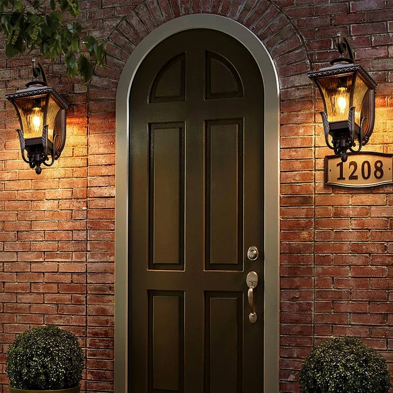 applique murale extérieure rétro pour éclairage décoratif de jardin - vue 8 sur 7