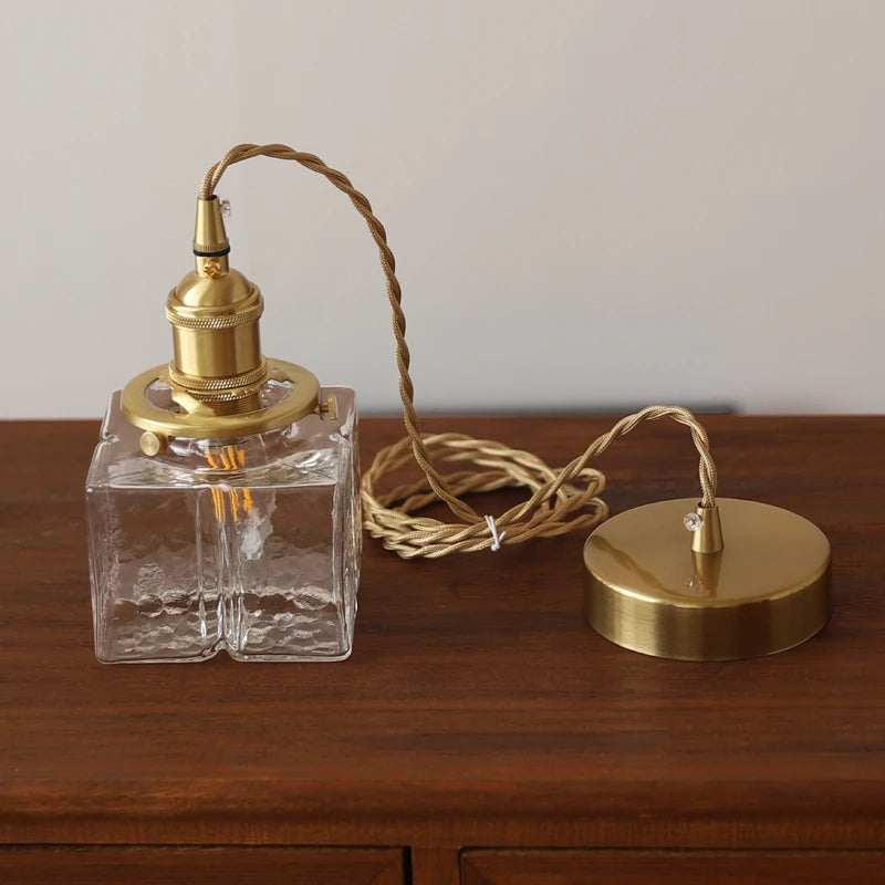 suspension en verre vintage japonaise led pour lustres - vue 6 sur 16