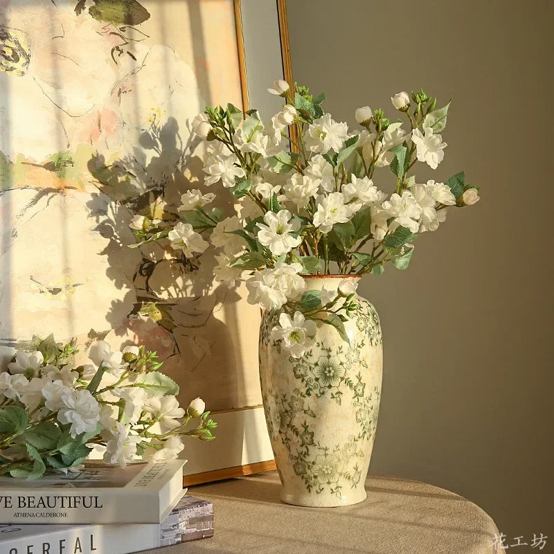 bouquet de camélias en soie pour décoration florale artificielle - vue 6 sur 10