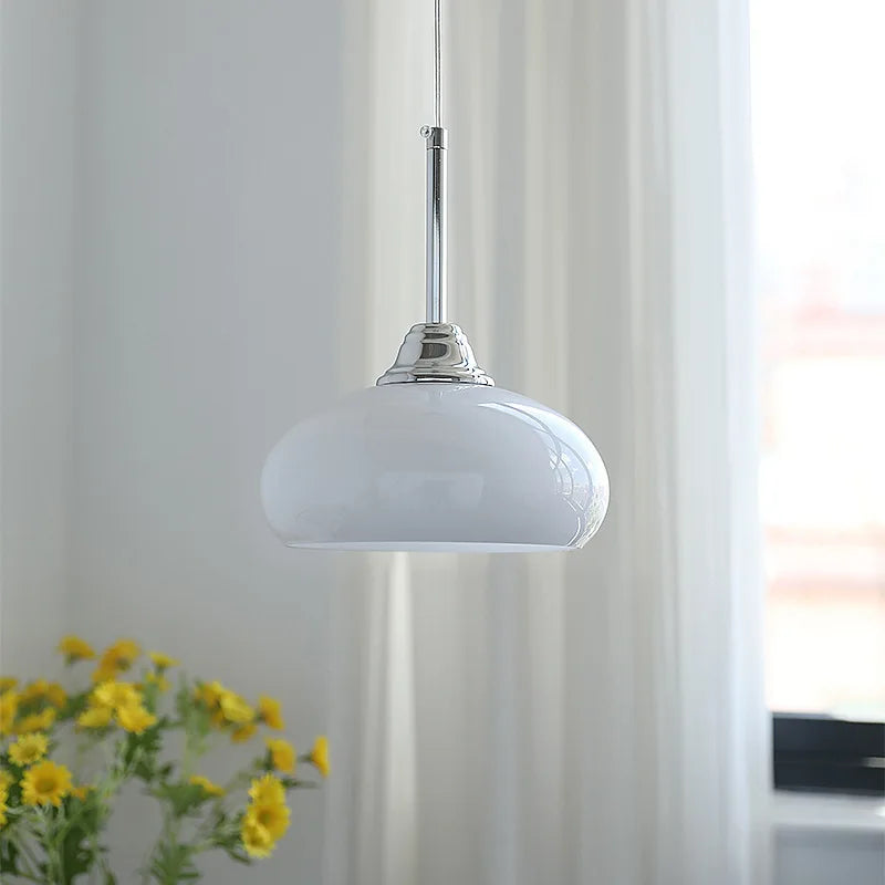 lampe led suspendue nordique en verre et métal idéale pour bar et café - vue 3 sur 10
