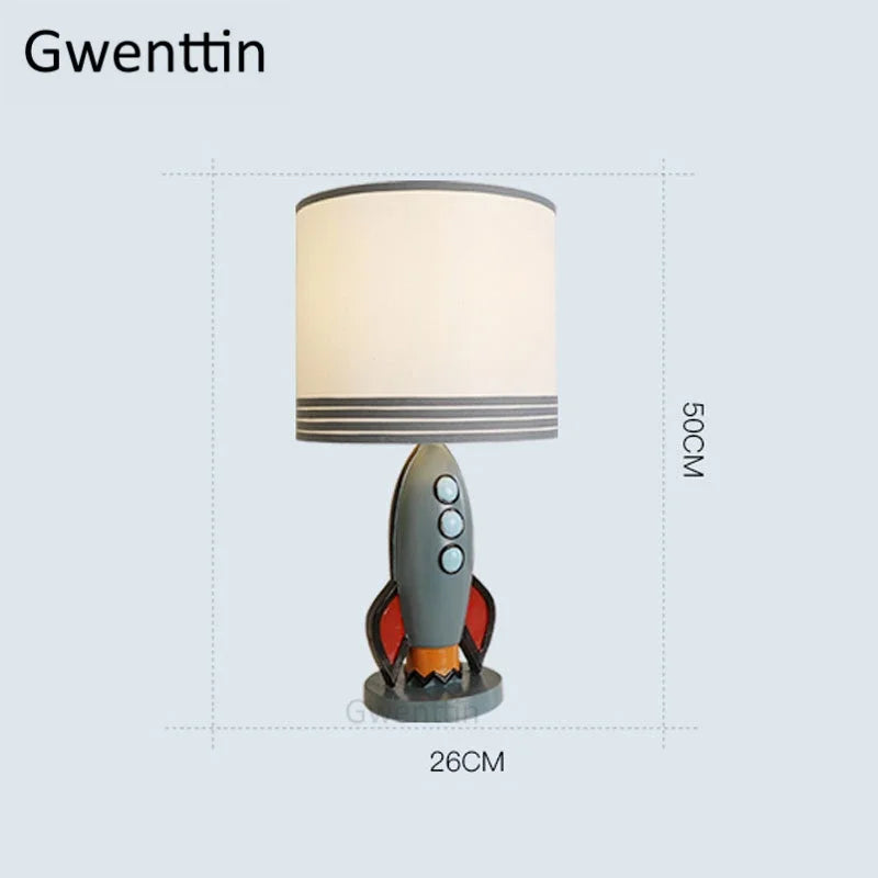 lampe de bureau fusée méditerranéenne décoration artistique nordique - vue 6 sur 7