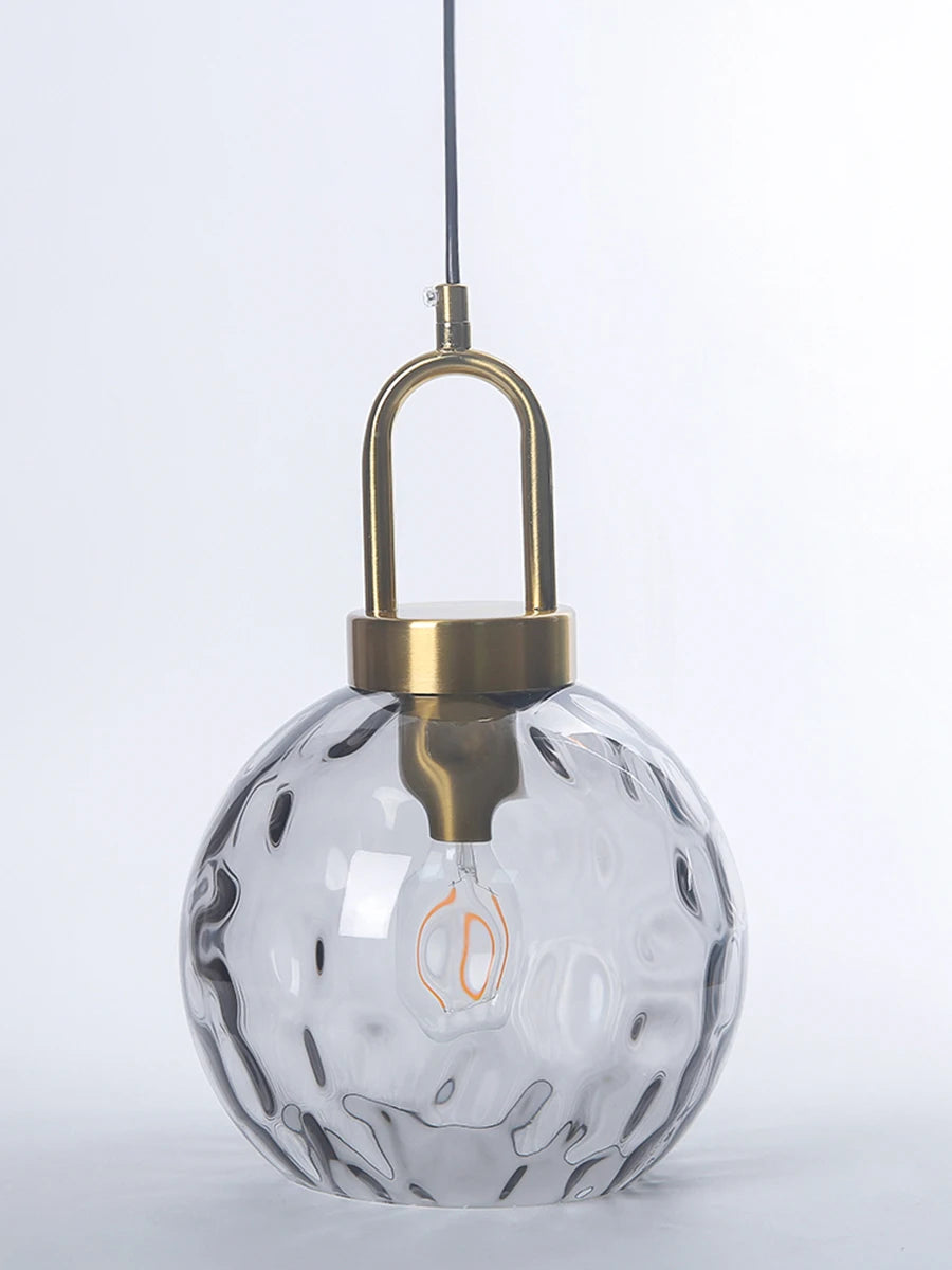 Modern minimalist glass LED chandeliers nordic design - vue 10 sur 12