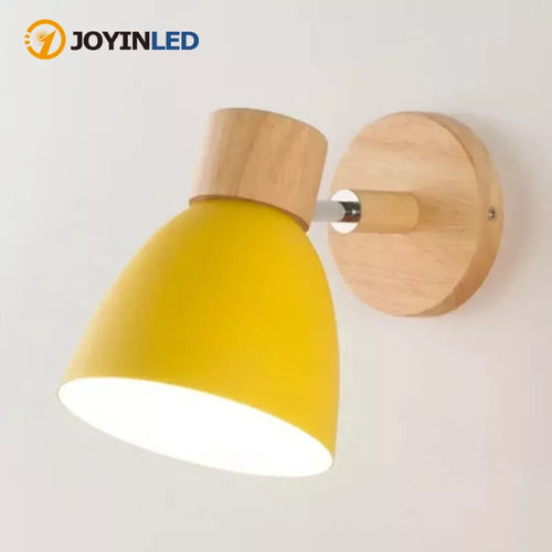 applique murale moderne en bois pour éclairage décoratif nordique