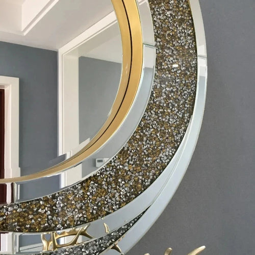 miroirs décoratifs ronds art de luxe nordiques créatifs pour décoration maison - vue 7 sur 8