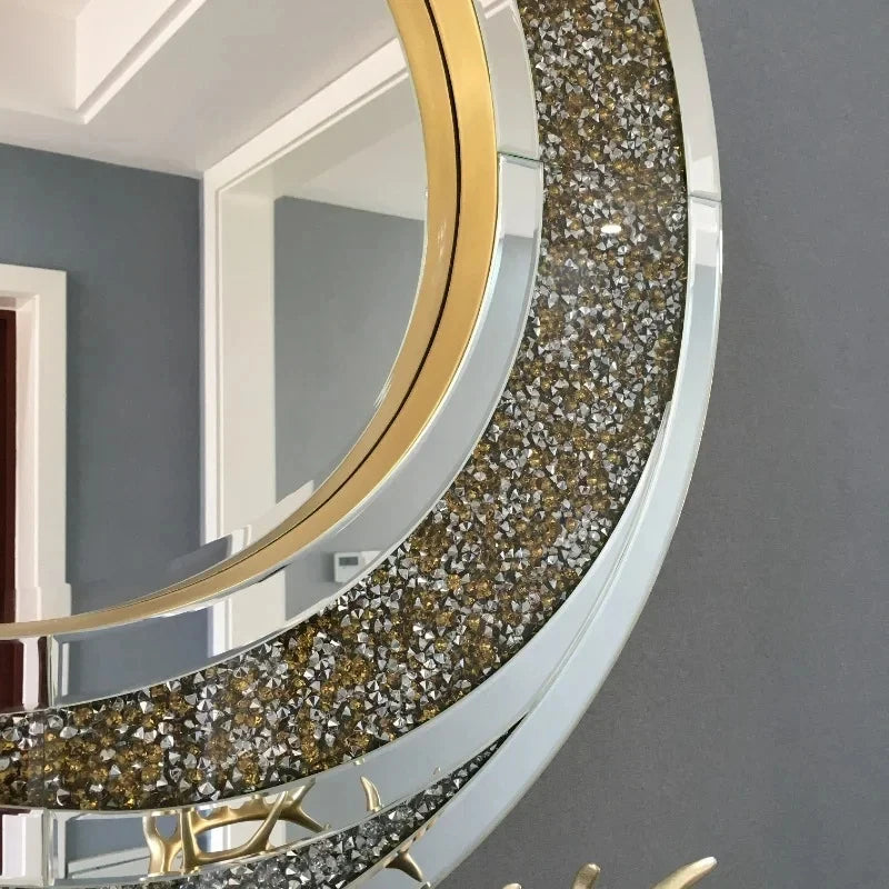 miroirs décoratifs ronds art de luxe nordiques créatifs pour décoration maison - vue 6 sur 8